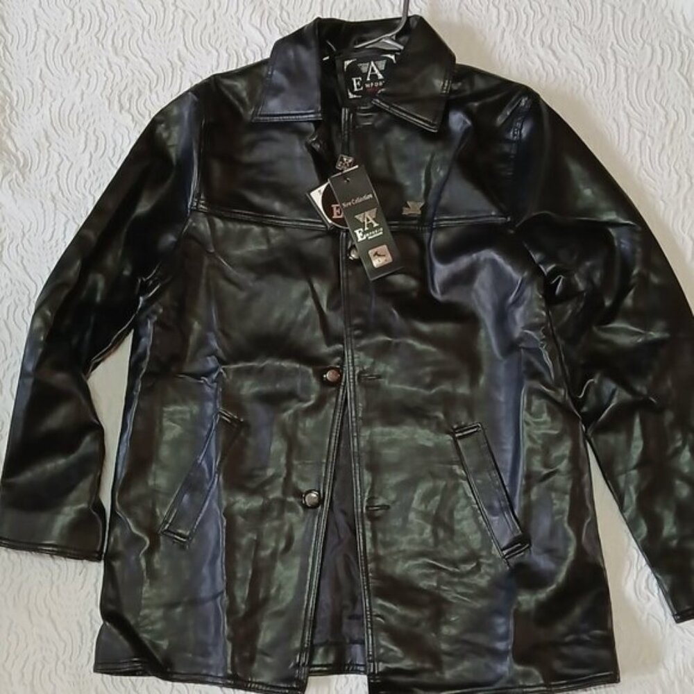 Medium NEW Armani Emporio Collezione Men Faux Leather Jacket